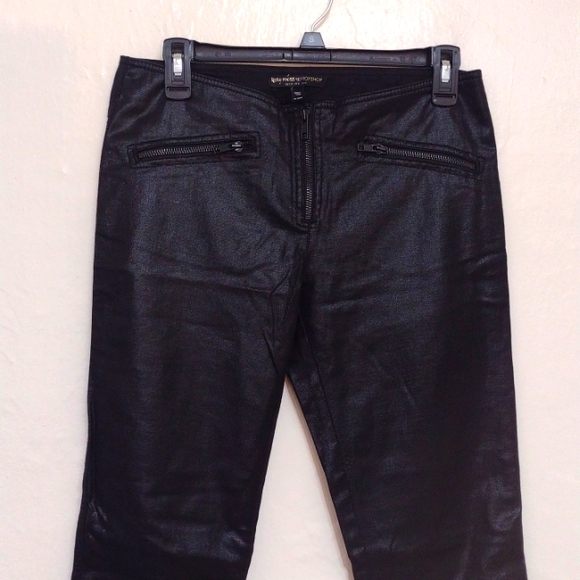 Kate Moss x Topshop Black Faux Leather Skinny Moto Retro Skinny Pants Size 6 - Picture 8 of 16